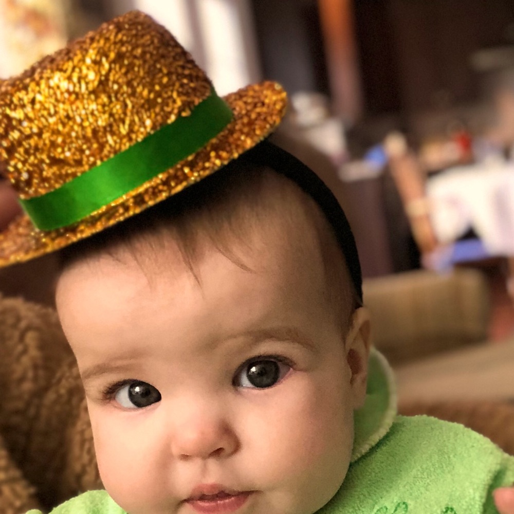 Saint Patricks Day themed hat for baby or infant